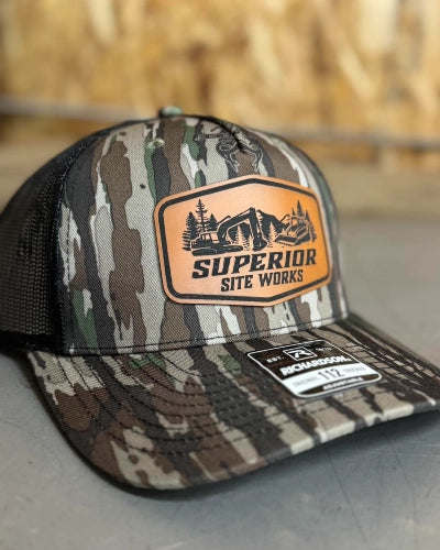 custom hats with clean and bold business logo design